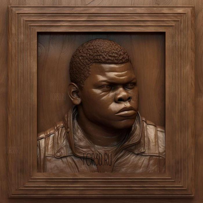 John Boyega 1 stl model for CNC